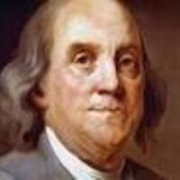 Portrait Benjamín Franklin, Père fondateur des états unis