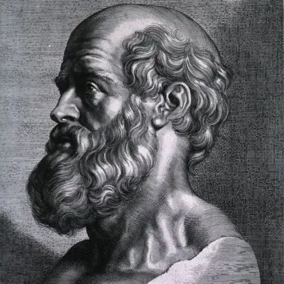 Portrait Hippocrate, Médecin grec de l’antiquité