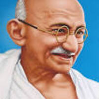 Portrait Mahatma Gandhi, Philosophe indien